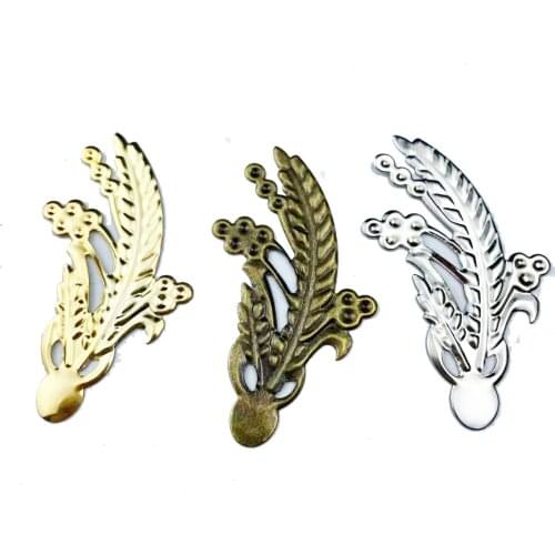 20pcs 32x54mm Filigree Metal sheets decorative for Jewelry Making Cosplay accessories Earring accessories
