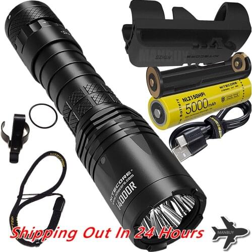 Free shipping NITECORE i4000R Intelligent USB Rechargeable Ultra-Bright Tactical LED Flashlight 4400Lm with 21700 Battery Torch