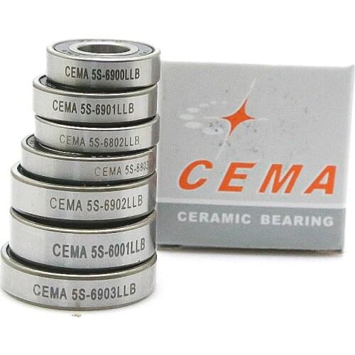 Cema Hybrid Ceramic Bicycle Bearings Cycling Bracket Bottom Bearing 6001/6801/6802/6803/6900/6901/6902/6903 Bike Hub Bearing