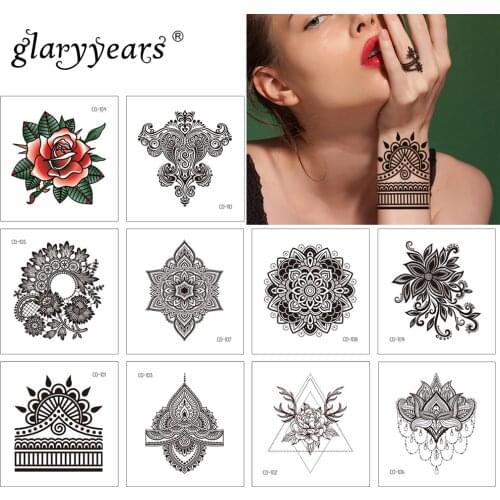 Glaryyears 1 Sheet CD Series Temporary Tattoo Sticker Hot Fake Flash Waterproof Female Hand Fashion Small Body Art Good Quality