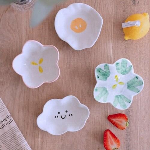 Ceramic Side Dish Small Sauce Dish Butter Mustard Sushi Vinegar Soy Dishes Kitchen Porcelain Saucer