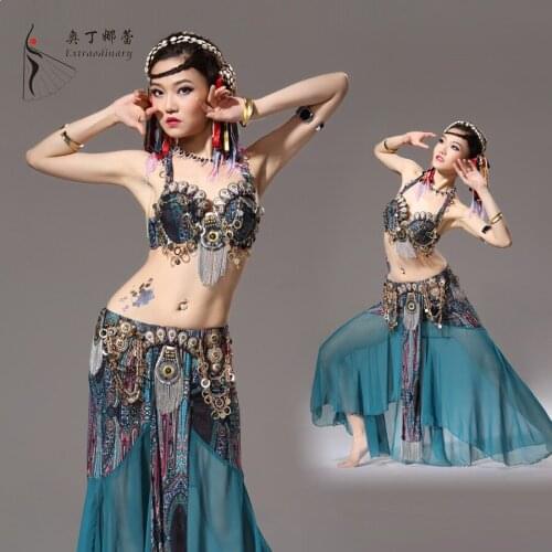 2018 New Arrival Polyester Women High Grade Tribe Performance Bellydance Costumes New Belly Dance Suits Wq00735