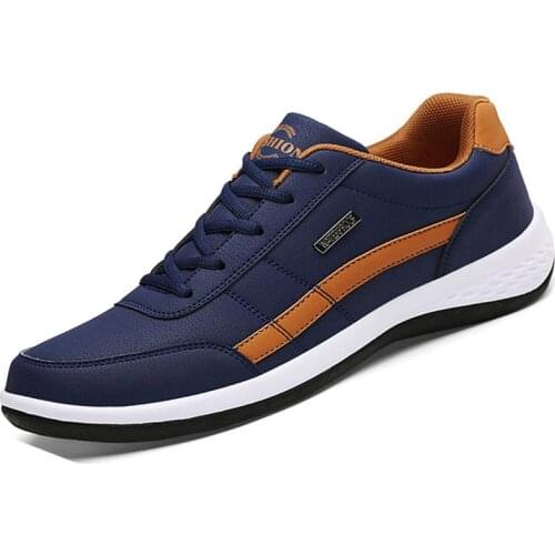 Large Size PU Leather Sneakers for Men Running Shoes Man Sport Shoes Men 2020 Autumn New Men Sports Shoes High Quality GME-0293