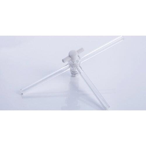 Lab glass adapter;3 Way T Shape Stopcock Hose Connection ;Borosillcation Glass Material