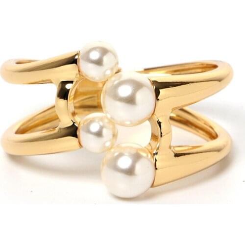 ORNAPEADIA Paris Star Series Summer New Hot Pearl Bracelet Fashion Ladys Exaggerates Exquisite Metal Star show Style Bracelet