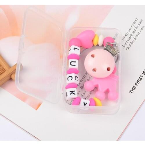 Cute Crown Pacifier Clips Nipple Holder for Baby Personalized Name Pacifier Food Grade Safe Silicone Baby Pacifier Chain/Clip