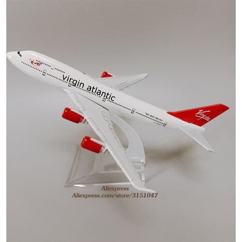 16cm Metal United Kingdom Virgin Atlantic Airways Boeing 747 400 B747 Airlines Air Plane Model Airplane Model Diecast Aircraft
