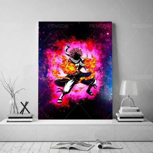 Prints Painting Colorful Graffiti Wall Art Fairy Tail Modular Canvas Japan Anime Poster Picture Home Decor Bedside Background