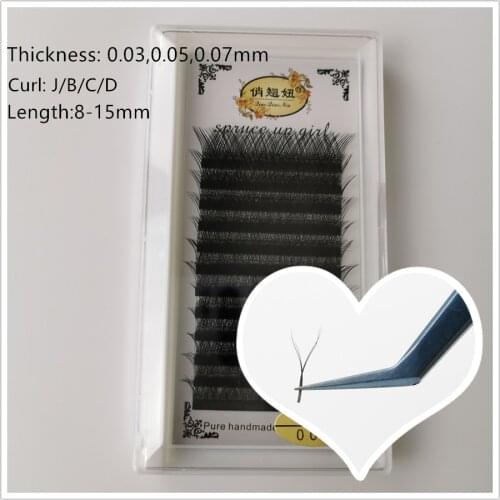 Y shape eyelash extension dcurl double tip lash eyelash cilios YY natural easily grafting y style volume eye lashes faux mink
