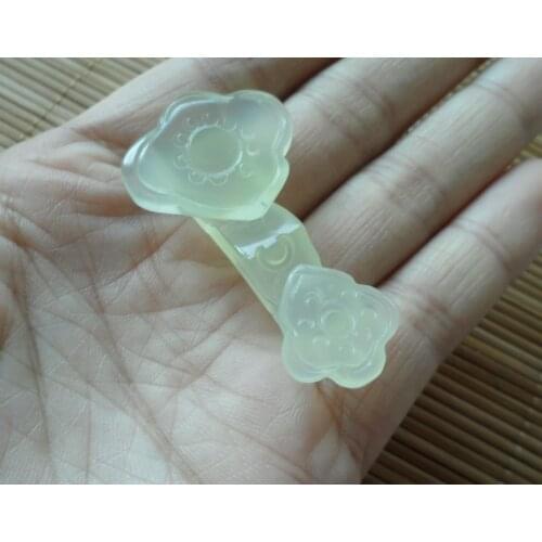 Natural xiuyu A jade Handcarved lucky jade flower green jade pendant jade necklace men pendants jewelry jade necklaces 50mm