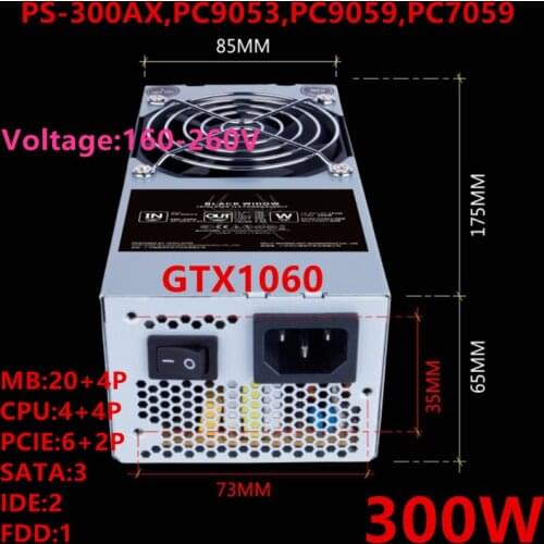 New Original PSU For 1Stplayer TFX 535S 537 560 580 620 260 230S S5R6 525 505S 300W Power Supply PS-300AX PC9053 PC9059 PC7059
