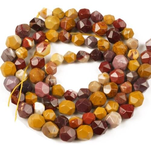 Bulk Wholesale 8 10mm Faceted Mookaite Jaspers Agates Beads Natural Stone Loose Beads for Jewelry Making DIY Bracelet Necklace