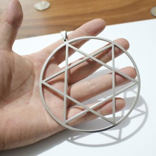 New List Large 4 inch Size Stainless Steel hexagram star of David Wicca paganism Pendant Charms no chain for Mens gifts