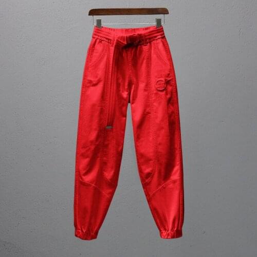 Spring Summer Plus Size 5xl Casual Sports Harem Pants Women Loose Wild Trend Nine-point Jeans High Street Women Trousers Y314