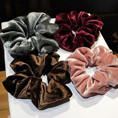 Velvet Scrunchie Women Girls Elastic Hair Rubber Bands Accessories Gum For Women Tie Hair Ring Rope Ponytail Holder Headdress