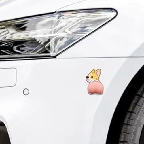 Car Door Anti-collision Rubber Strips, Cute Butt, Body Anti-scratch And Rubbing Protection Stickers Rearview Mirror Car Stickers