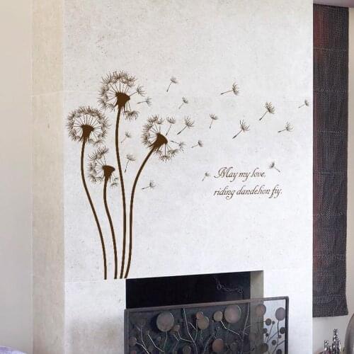 Romantic dandelion Wall Sticker Home Decoration for kids room DIY Living Room Sofa Background Mural art Decals poster stickers
