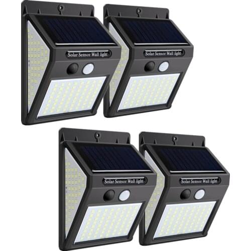 Solar Led Light Outdoor 144 100 LED Solar Lamp PIR Motion Sensor Wall Light Waterproof Solar Powered Light for Garden Decoration