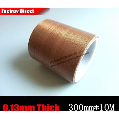 300mm*10M*0.13mm thick) 30cm, PTFE High Temperature Withstand Adhesive Tape for Vacuum Hot Seal, Insulate, Packing