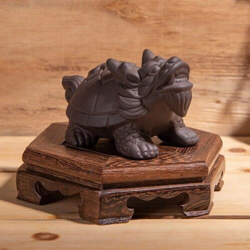 Vintage Tea Pet Ceramic Handmade Tortoise Tea Pet Raise Lucky to Play Tea Table Accessories TeaTable Tea Set Decoration Teapets