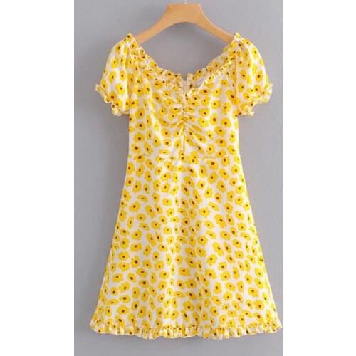 Желтые летние платья Yenkye China At AliExpress