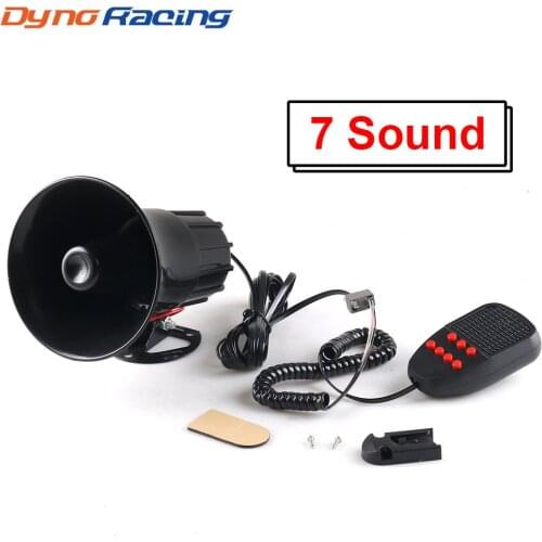 7 Sound 50W 12V Warning Alarm 120dB Siren Air Horn Megaphone Loudspeaker with Microphone For Car Motorcycle Auto Truck Boat