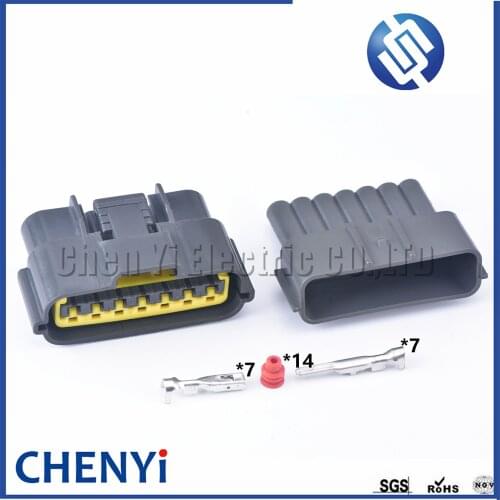 1 set 7 pin plastic housing plug wire electric cable automotive waterproof connector 6098-0148