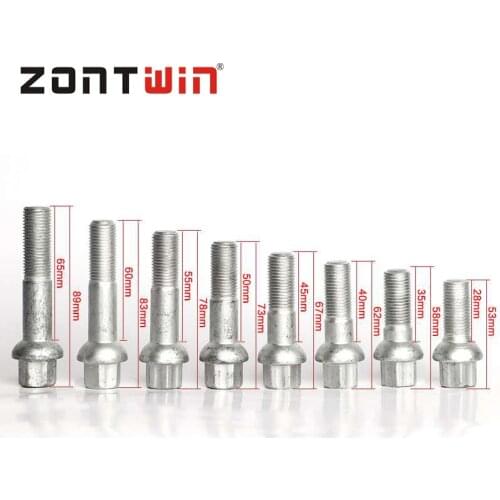 20 pieces forged reinforced wheel bolts, thread M14 * 1.5 spherical, for Volkswagen Audi Mercedes Porsche