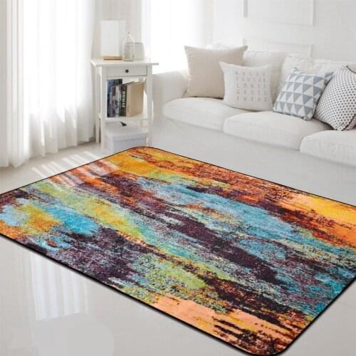 Abstract Colorful Art Area Rugs For Living Room Bedroom Nordic Style Carpet Sofa Coffee Table Study Room Non-Slip Soft Floor Mat