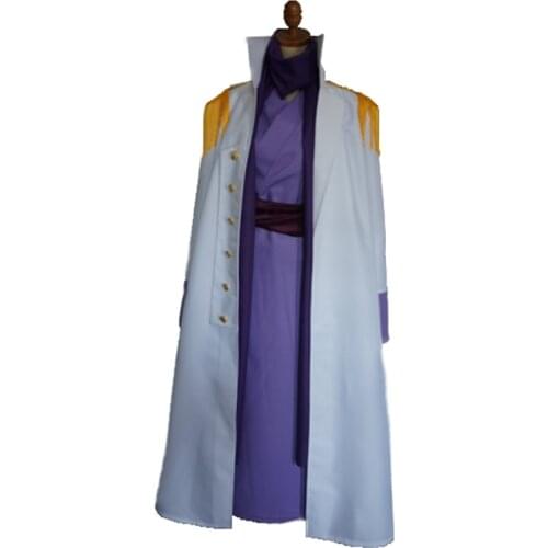 One Piece Fujitora Issho Cosplay Costume Admiral Fujitora Cosplay Marine Trench Full size 11