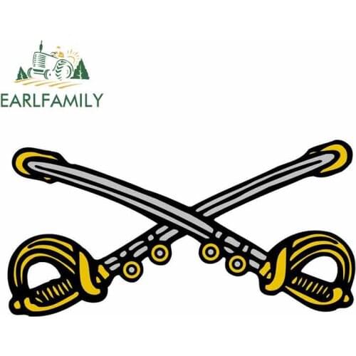 EARLFAMILY 13cm x 6.6cm for U.S. Army Cavalry Sign Car Stickers Helmet Motorcycle Sunscreen Vinyl JDM Bumper Truck Graphics