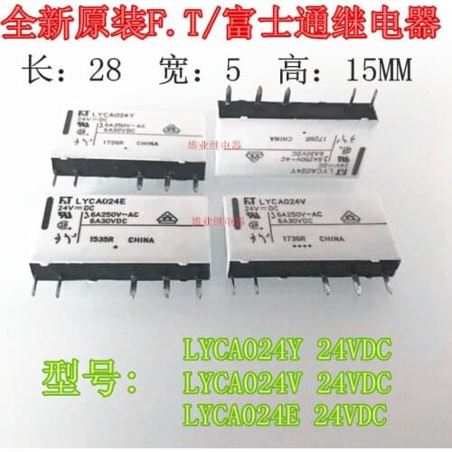 FTR-LYCA024Y LYCA024V 24VDC 6A 5PIN Relay