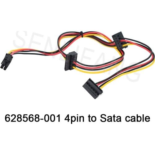 Well Tested DUAL SATA HDD Optical Drive Power Cable 628568-001 4pin to Sata cable For Pro 6200 Elite 8300 6000 8000