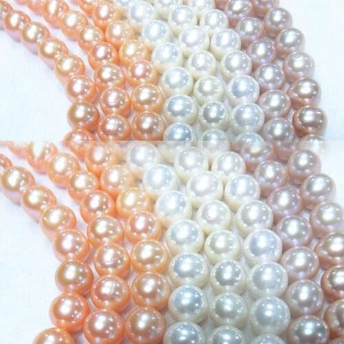 MADALENA SARARA AAA 4-12mm Round Freshwater Pearl For Bracelet And Necklace DIY Jewelry Making Strand 40-41cm