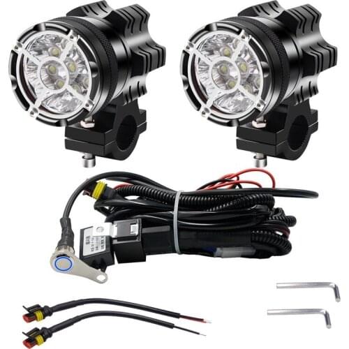 12V LED Motorcycle headlight 9 beads moto led lamps For BMW R1200GS F800 F700GS Front Brackets motorbike Fog Passing Light