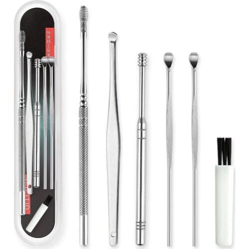 Portable Ear Cleaner Set Ear Cleaning Spiral Earpick Ear Wax Remover Ear Curette Spiral Ear Spoon Earpick Set Ear Cleaning Tools