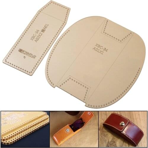 1 Pc Transparent Acrylic Template 160*60*60mm Leather Craft Acrylic Sunglasses Storage Case Bag Template DIY Handmade Tool
