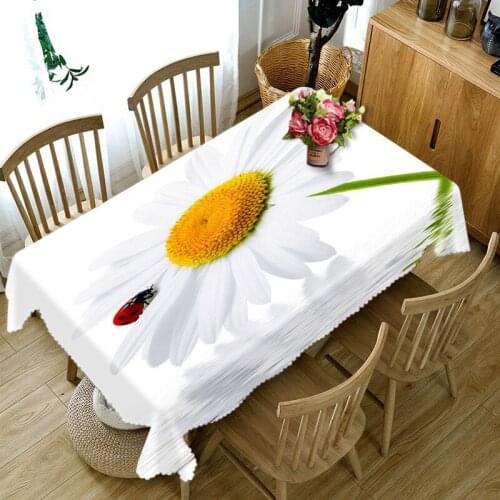 Rectangular Round 3d Diamond Flower Tablecloth Butterfly and Morning Glory Washable Thicken Cotton Cloth Table Cloth