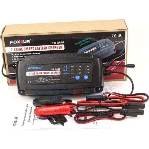 USA Canada Japan 12V 2A 4A 8A 7-stage smart Battery Charger, GEL WET AGM Battery type, Car battery charger, 110V AC input