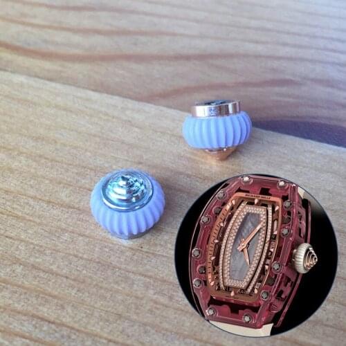 Steel waterproof crown for RM Richard Mille 46.75*32.90mm RM07 ladies automatic machine watch parts tools