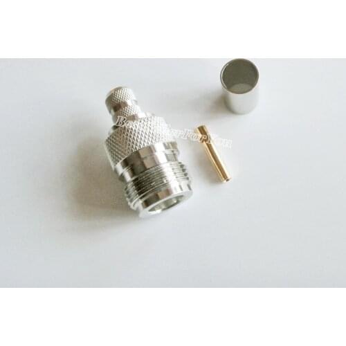 1Pcs N Type jack female crimp for LMR195 RG58 RG142 RG400 cable straight Connector