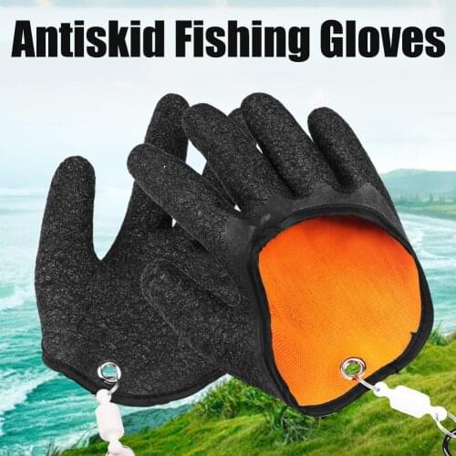 1Pc Fishing Catching Gloves Protect Hand from Puncture Scrapes Fisherman Professional Catch Fish and with Magnet Release