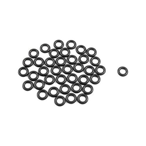 100 Pcs Black Nitrile Rubber O Ring Grommets Seal 7mm x 13mm x 3mm