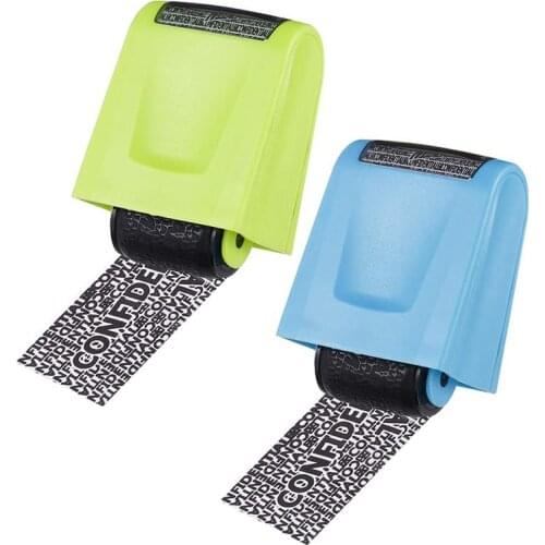 2 Pcs Identity Prevention Theft Stamp Identity Protection Guard Roller Stamp Wide Rolling Security Stamp