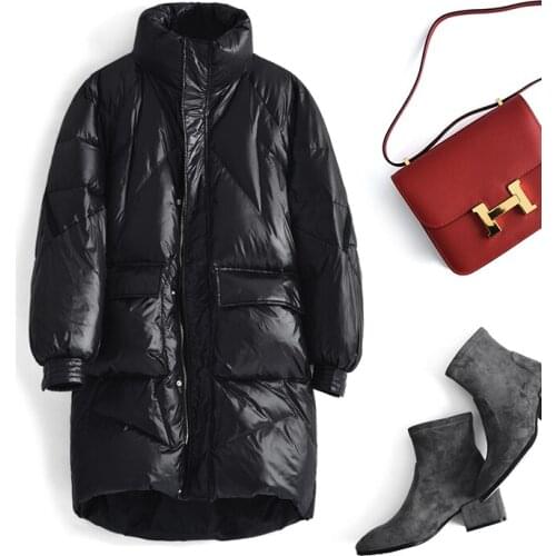 2020, womens winter long, white, duck down, coat, Korean down jacket, female, large size, doudoune femme hiver