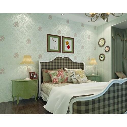 Beibehang wall paper pastoral nonwovens large flower bedroom living room background stereo relief papel de parede 3d wallpaper