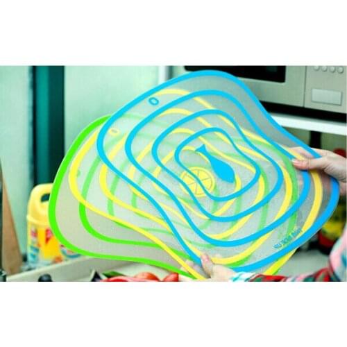 4PCS/LOT 3 SIZE Portable Plastic Chopping Block Non-slip Frosted Antibacteria Cutting Board Vegetable Meat Essential KB 1351