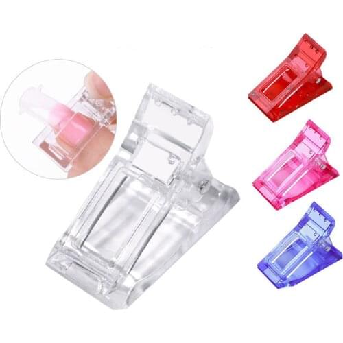 5PCS Nail Art Crystal Nail Mold Fixing Clip Crystal Delay Glue Setting Clip Manicure Tools