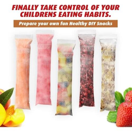 50/130PCS Ice Popsicle Molds Bags Disposable Candy Tube Zip-Lock Pouch Freeze Pops Dropshipping