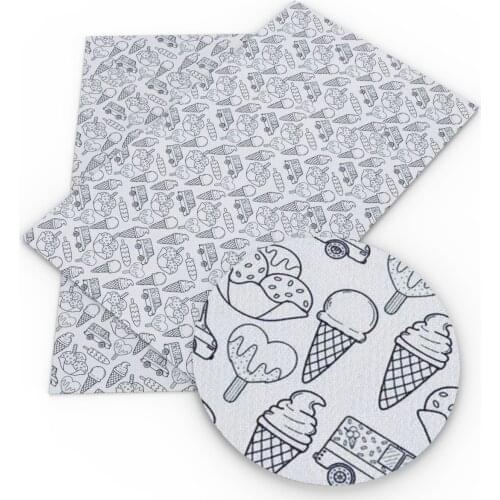 David accessories 20*33cm Printed Synthetic Leather Patchwork For Hair Bow Handbags DIY,1Yc11679